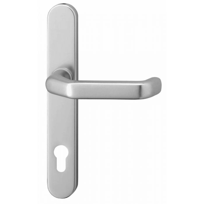 EDI Hurðarhandfang+Langskilti cc:92mm Ál fyrir Þýskar prófíllæsingar