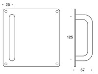 RANDI Halda 175x170mm Ryðfr f.rennihurð - Image 2