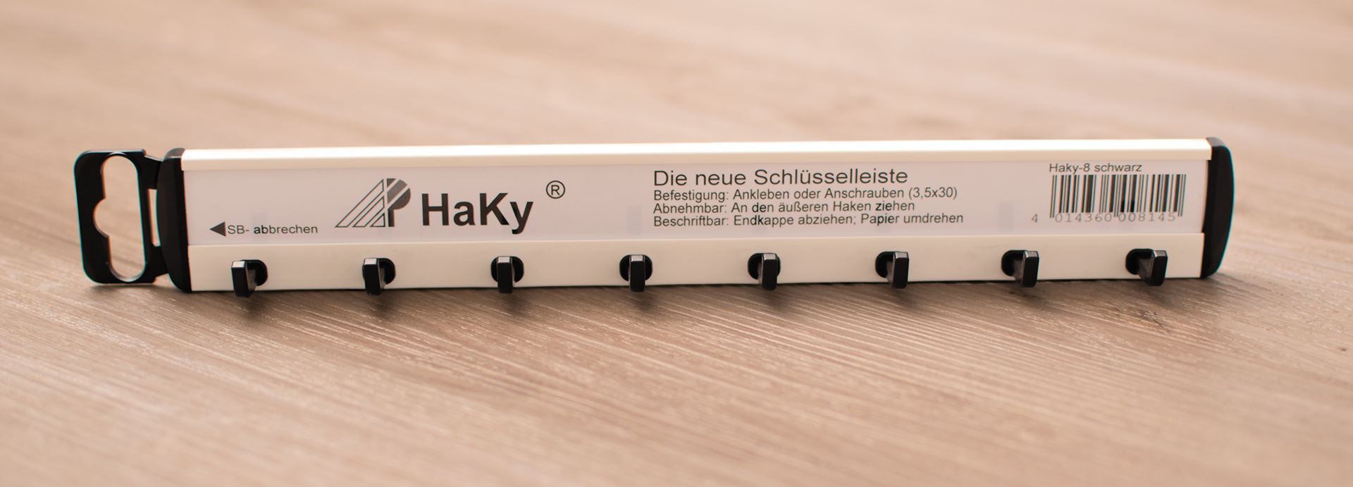 PAULAT Lyklahengi Haky 8 krókar Svart