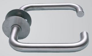 ASSA ABLOY Hurðarhandfang U 16mm með rós Ryðfr Ruko-Line fyrir ASSA/Boda læsingar