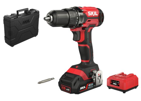 SKIL Borvél hleðslu 3008 GA 1x2.0Ah rafhlaða, hleðslutæki og taska DD1E3008GA 5Nm