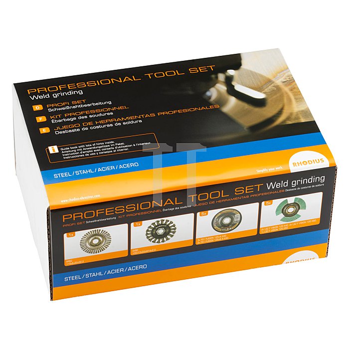 RHODIUS Slípisett Logsuðu 125mm KIT