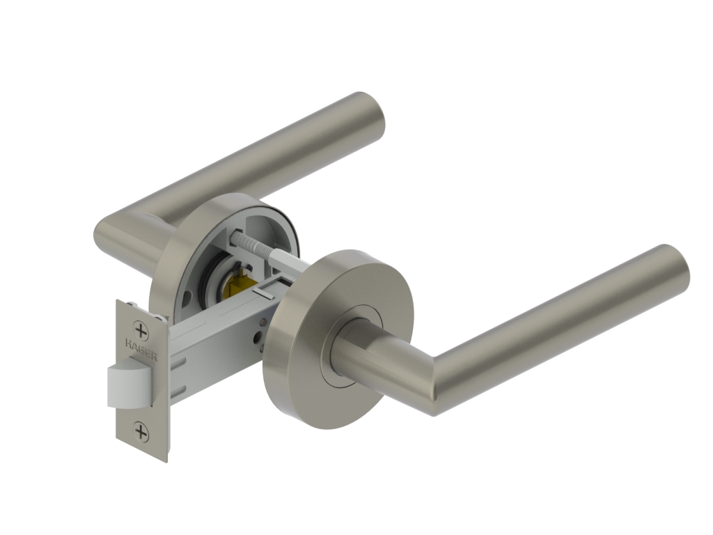 HAGER Hurðarhandfang Kúluhúnaúrtak 2310 Passage Ryðfrítt útlit 2-3/8"