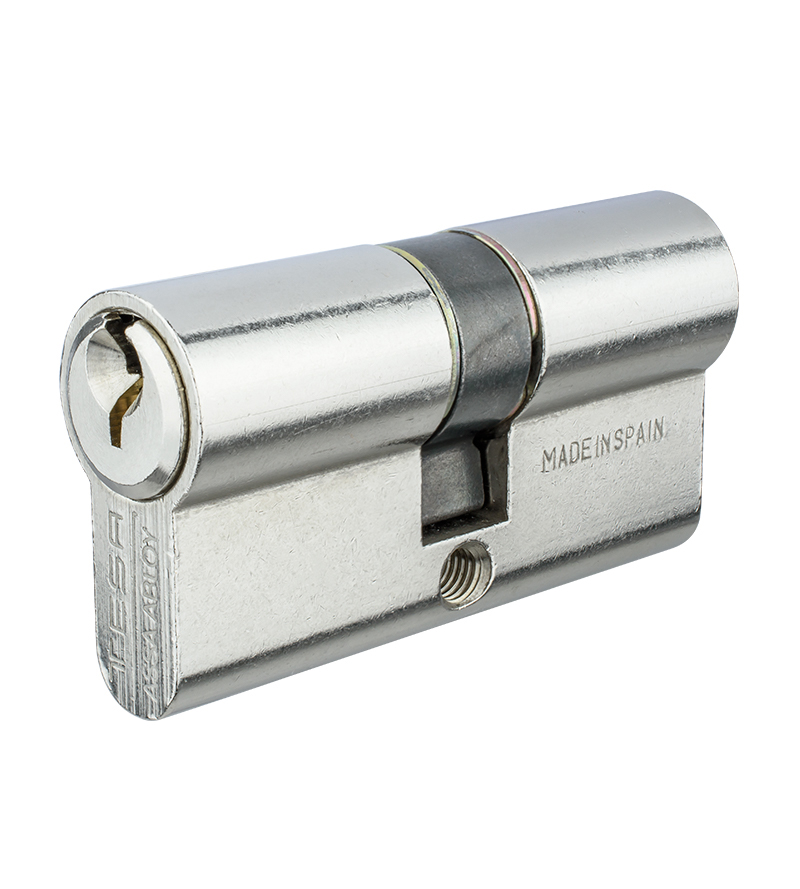 TESA Syl/Syl EP 40/40 Nikkel Euro Profile Cylinder Tvöfaldur