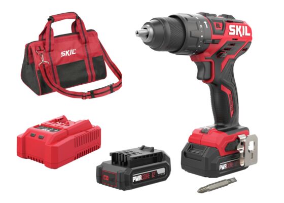 SKIL Höggborvél Hleðslu Kolalaus mótor 12V PWRCORE 2x2.0Ah rafhlöður + hleðslutæki 2070CA 55Nm