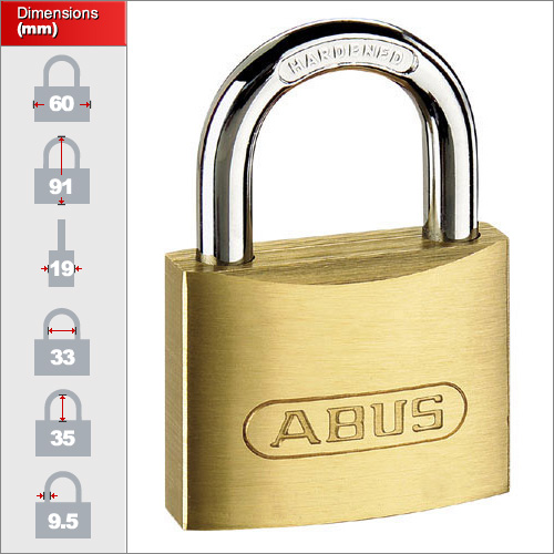 ABUS Hengilás 60mm brass 65/60 SB