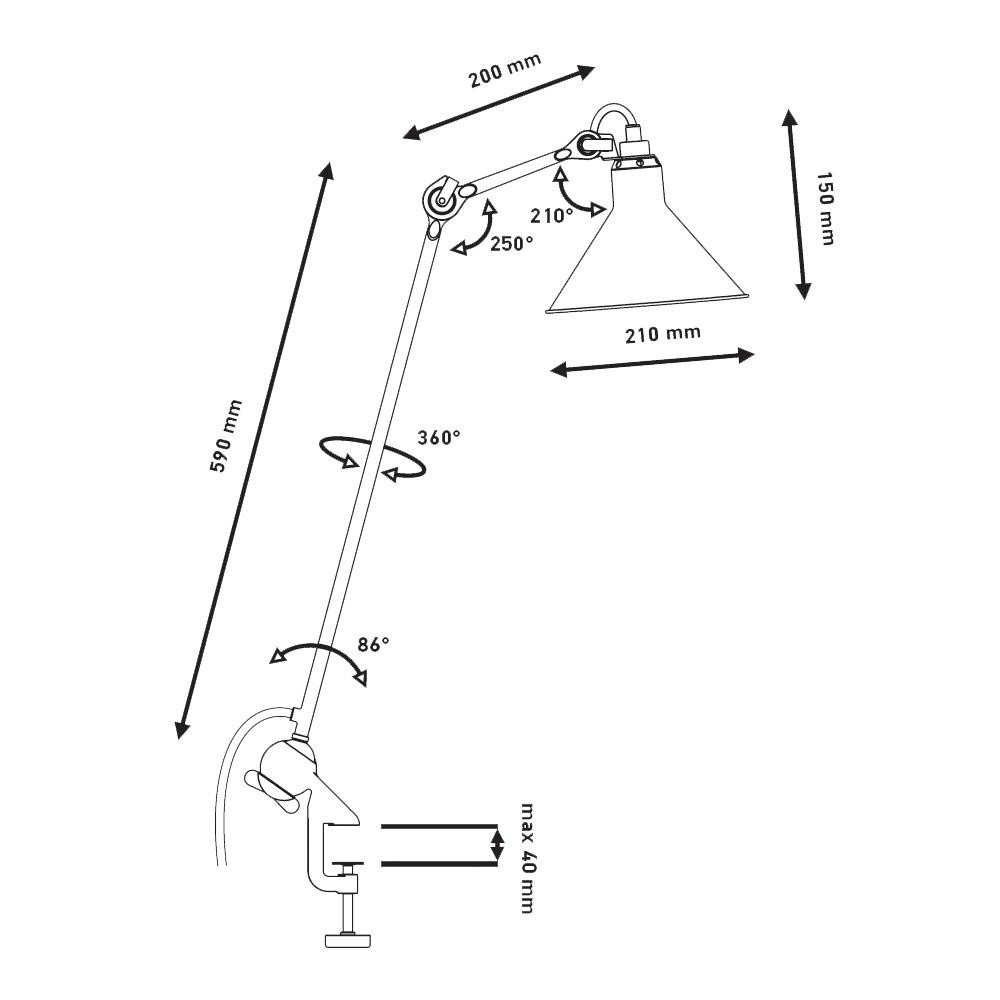 DCW Lampe Gras N°201 Borðlampi - Image 2