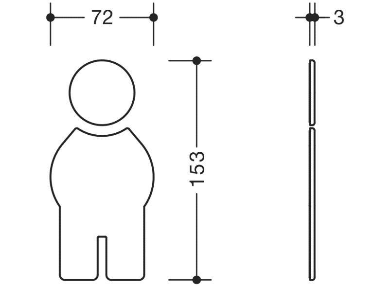 HEWI Pictogram Karlamerking - Image 2