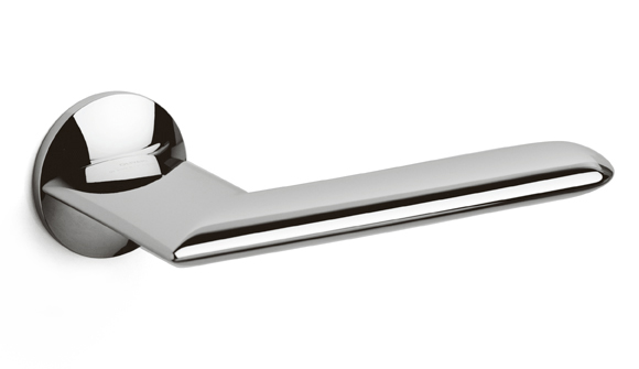 OLIVARI Hurðarhandfang Alexandra m.lykillaufum Króm Fyrir Þýskar læsingar Hönnun F.A. Porsche