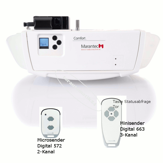 MARANTEC Bílskúrshurðarmótor Comfort 380 1100Nm 2 Fjarstýringar 180mm/s EINGÖNGU MÓTOR/ÁN BRAUTAR - Image 2