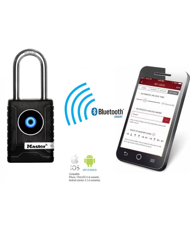 MASTER LOCK Hengilás 57mm Bluetooth 4401EURD - Image 2