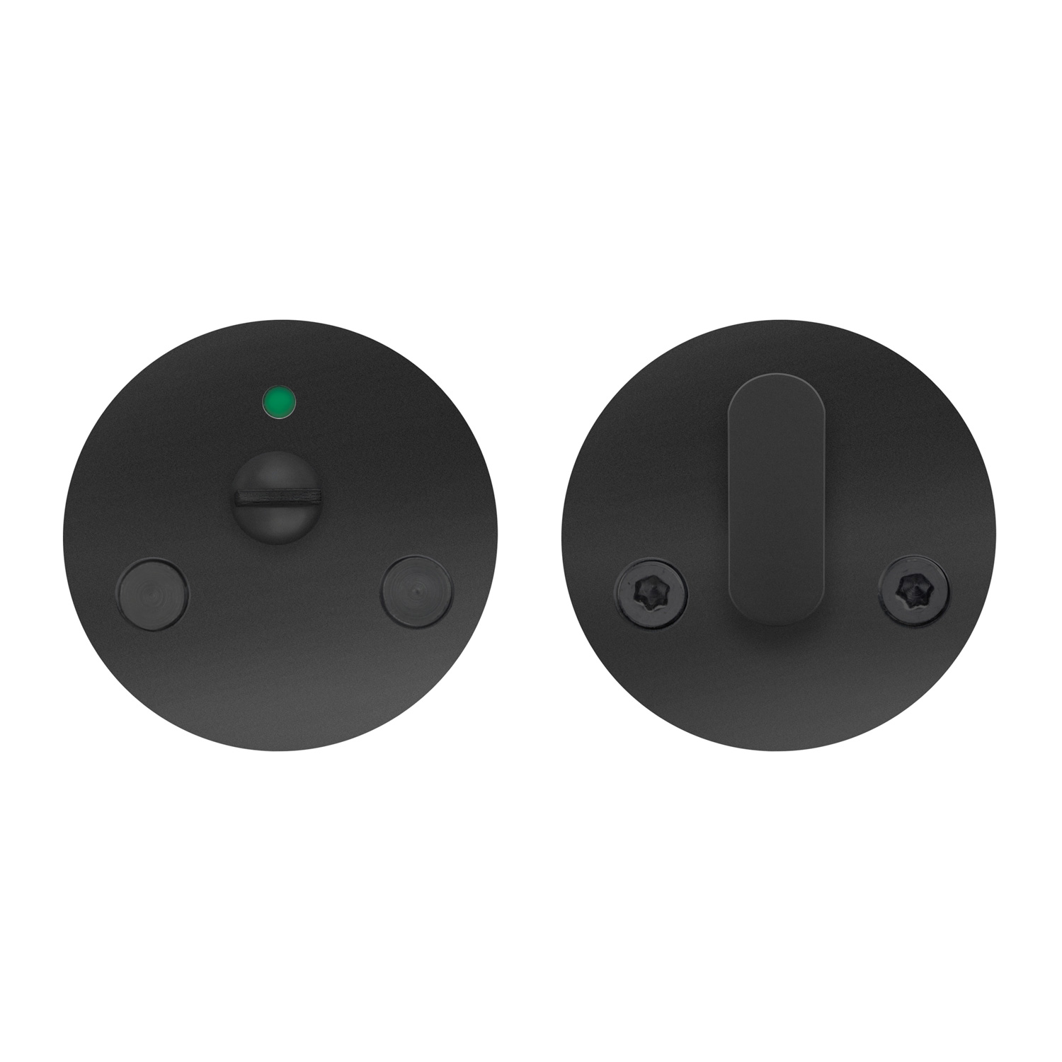 BESLAGSBODEN WC Sett Svart fyrir ASSA 404 og Boda Læsingar B240BNS