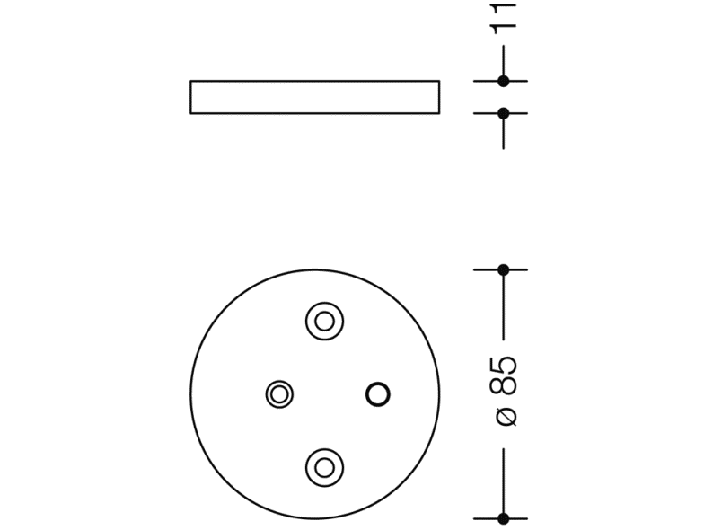 HEWI Millilegg fyrir hurðarstoppara 625B Svart Matt 925.1B.90 - Image 2