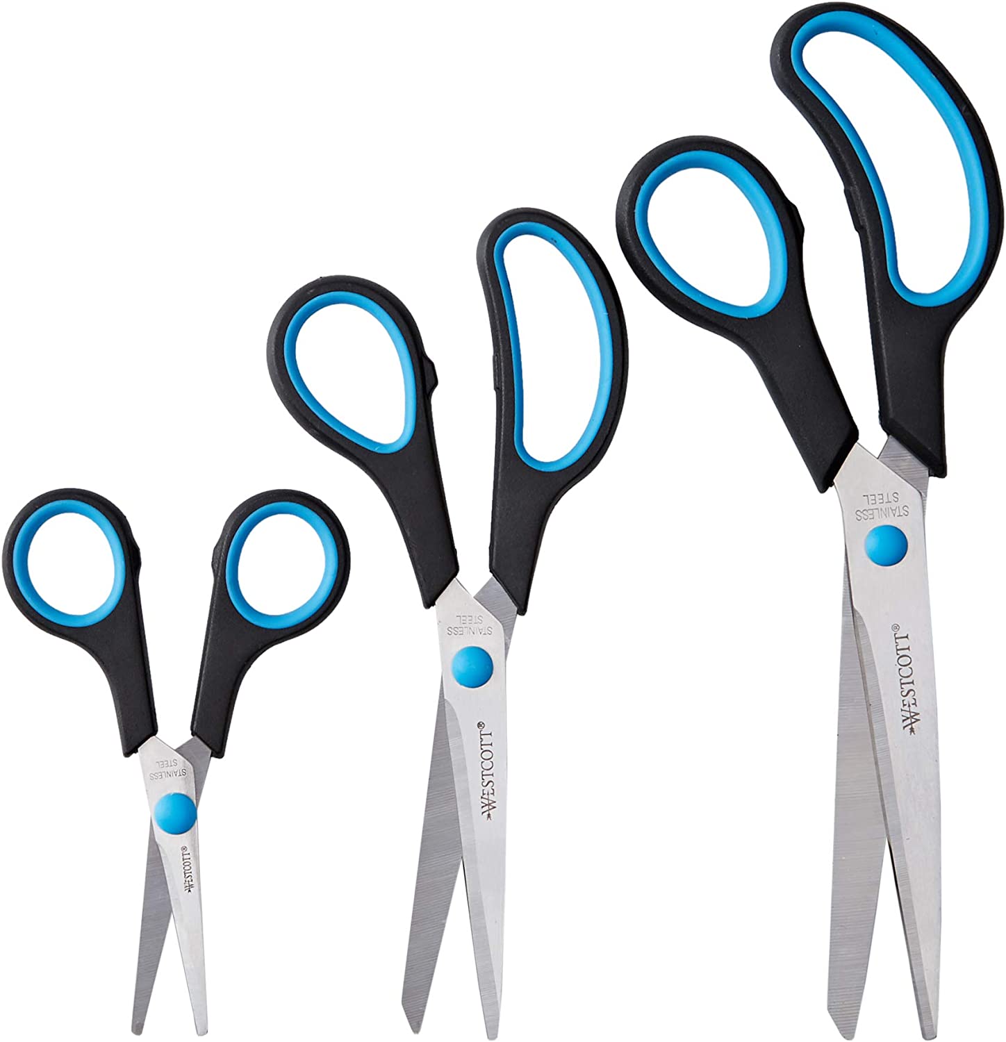 WESTCOTT Skæri sett 3 stk Soft Grip 5+8+10" N-90027 - Image 3