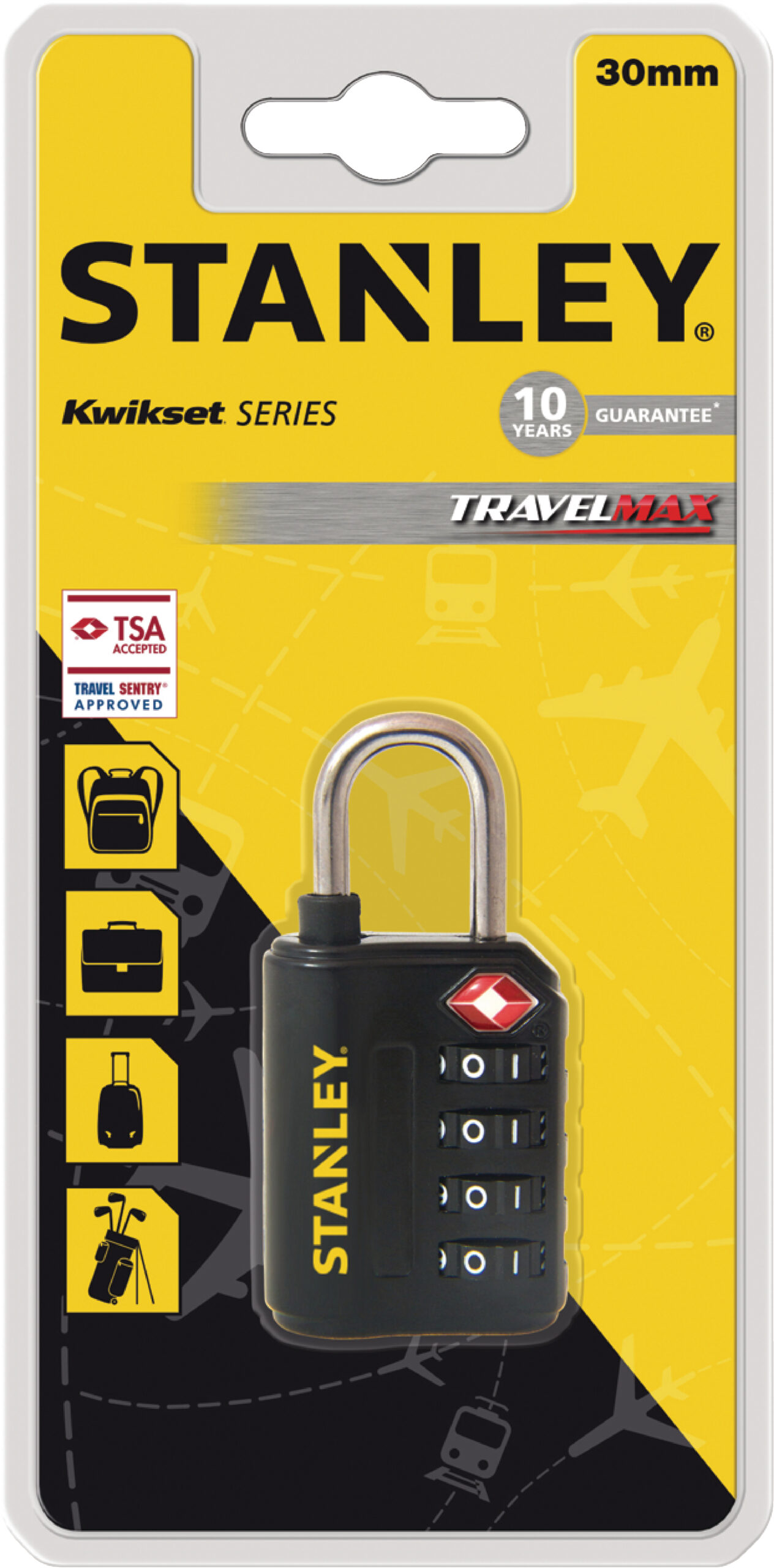STANLEY Talnalás 30mm 4 Tölu TSA Samþykktur Svartur