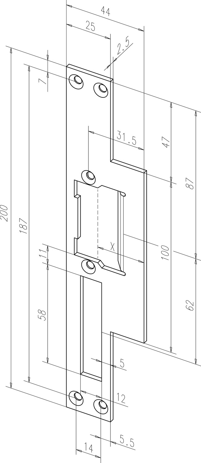 EFF EFF Stólpi S.526 Vinstri Gulllakk