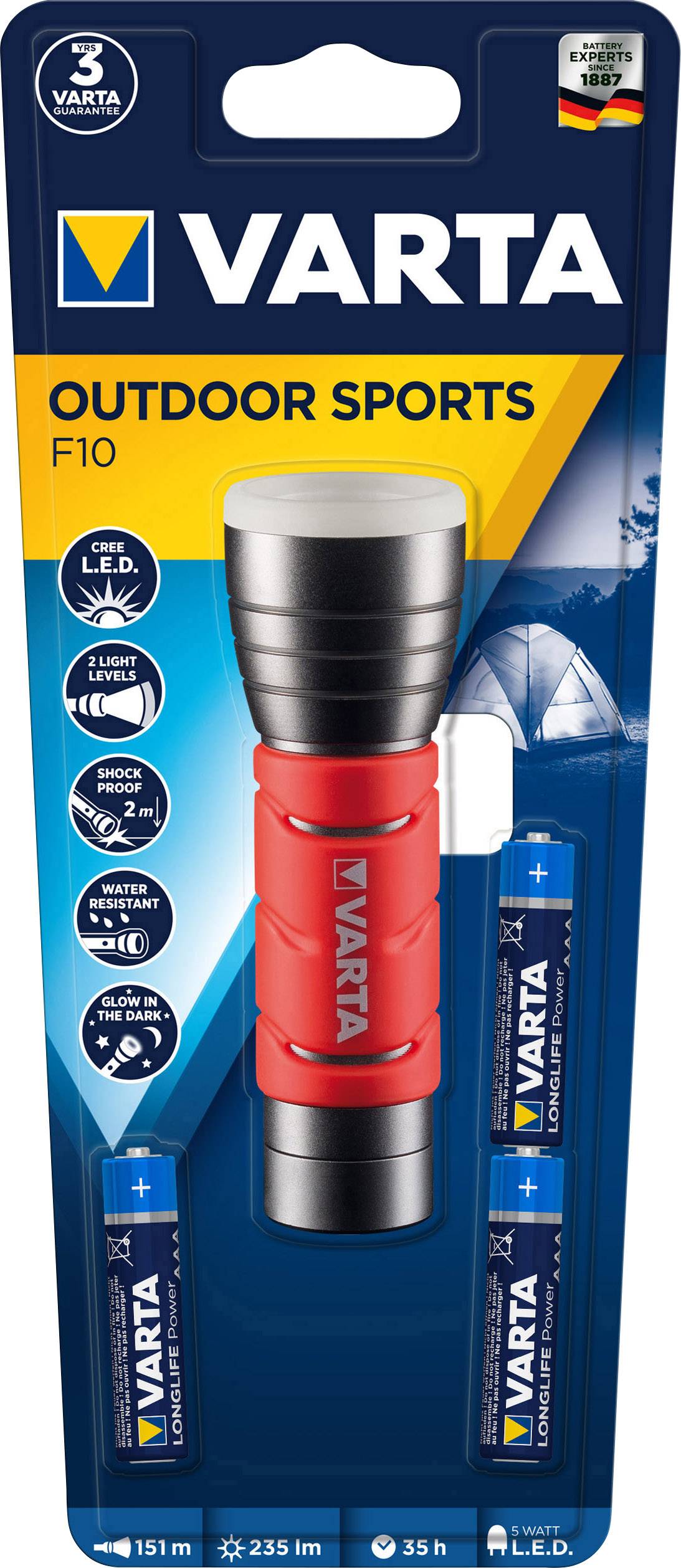 VARTA Vasaljós Outdoor Sports 235 Lumens F10 - Image 2