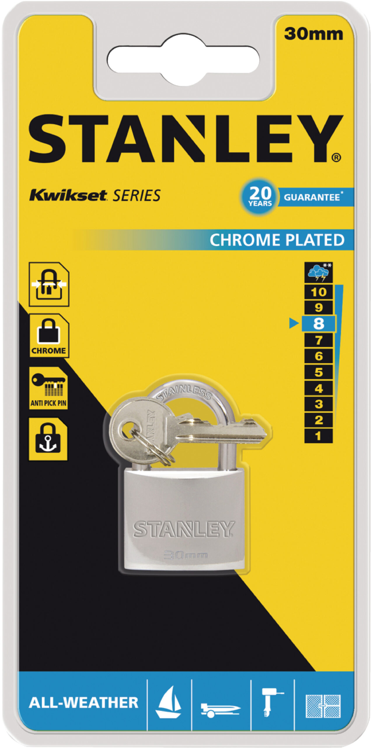 STANLEY Hengilás 30mm MARINE