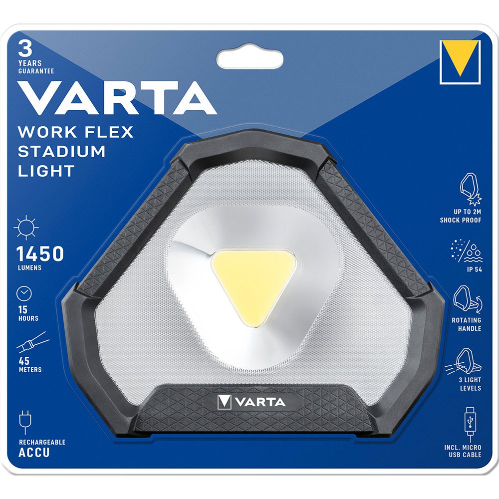 VARTA Vinnuljós Flex Stadium hleðslu 1450 Lumens