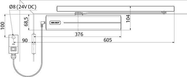ASSA ABLOY Hurðarpumpa DC700G-FMB Ryðfr FreeSwing (FD740) með boxi án arms - Image 2