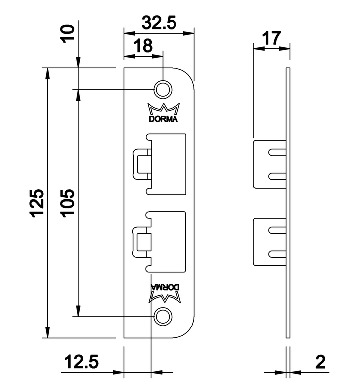 DORMA Slúttjárn DS 8122 36mm SIS - Image 2