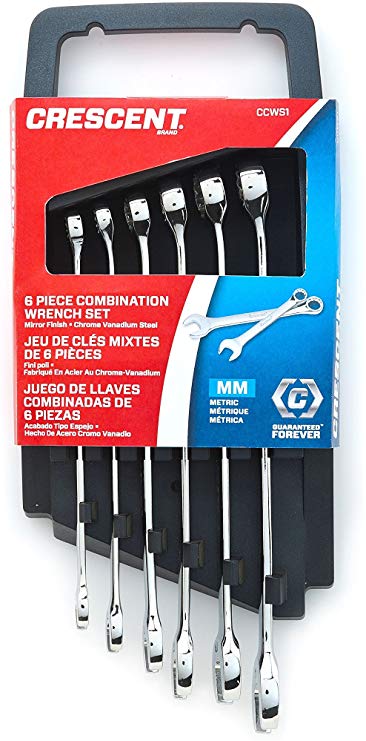 CRESCENT Fastur Lykill Sett CCWS1 6 stk MM millimetramál