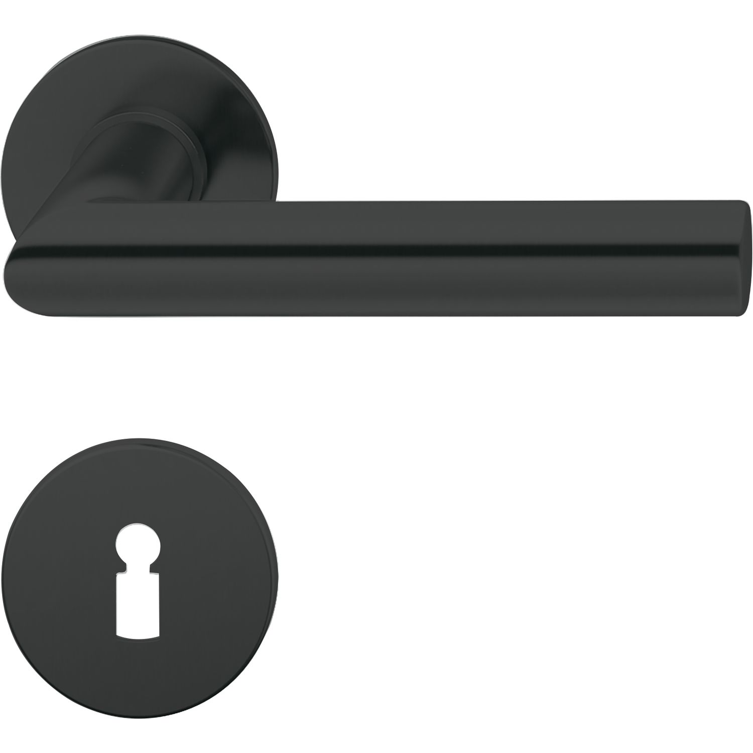 FSB Hurðarhandfang 1076 Svart með lykillaufum Fyrir Boda læsingu