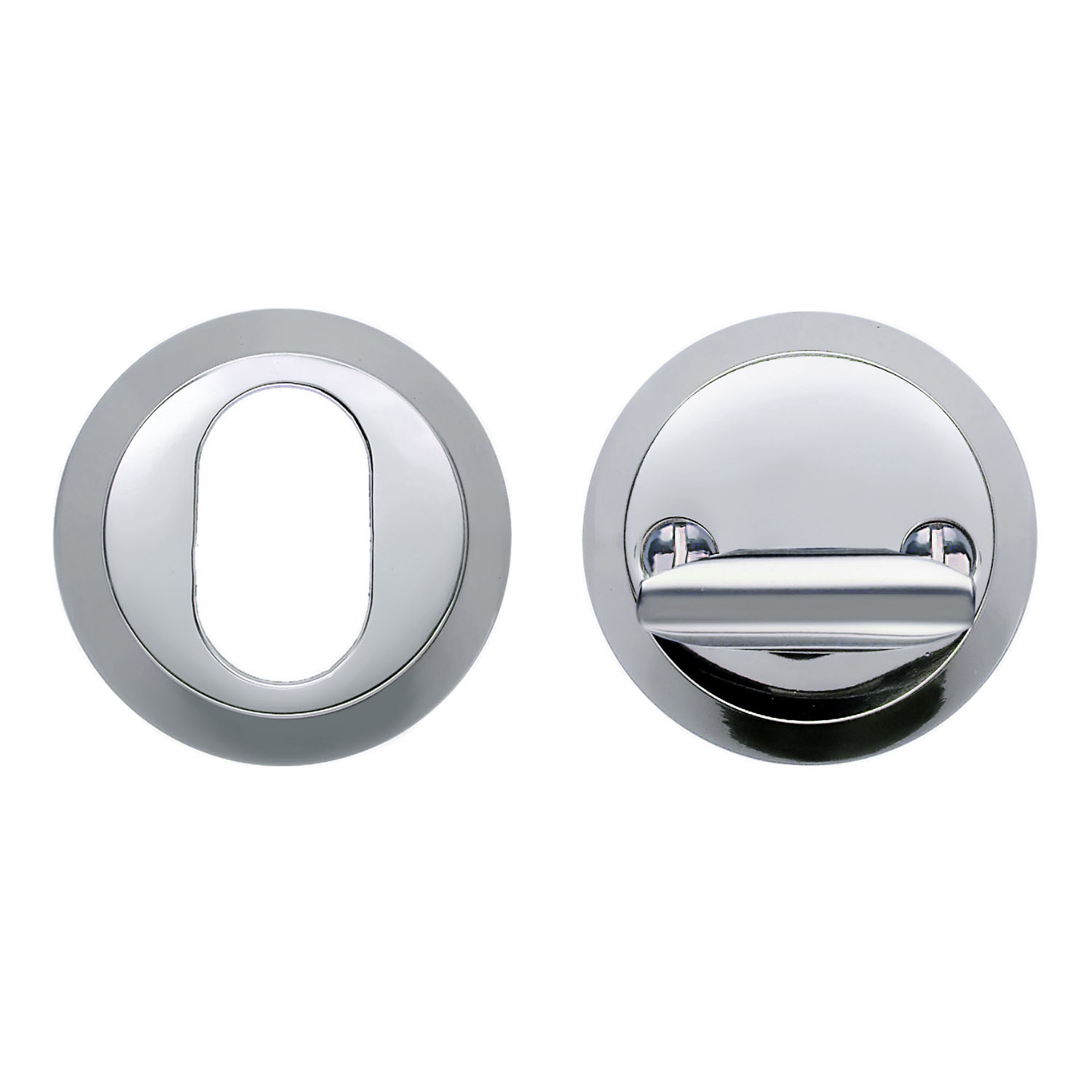 Beslagsboden Sylinderskiltasett f.ASSA Króm B186K