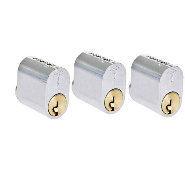 ASSA ABLOY Sylinder 1301N 3 eins sylindrar með 5 lyklum