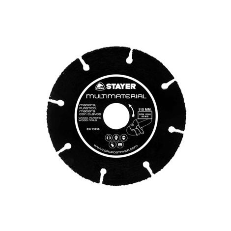 STAYER Demantsskífa MULTIMATERIAL 125mm 22,2mm