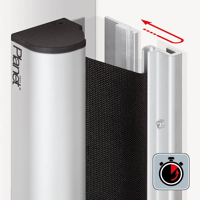 PLANET Fingurvörn Rollo FSR6000 Quck Fix Svört/Silfur 1925cm