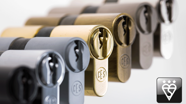 CES Syl/Sn EP C670 40x40mm SILFUR PSM Lokaður prófíll Euro Profile Sylinder - Image 2