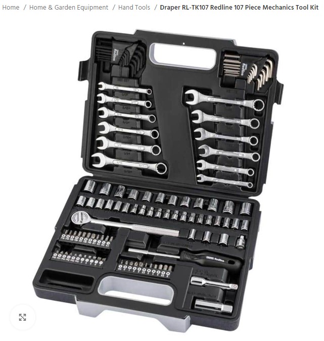 Draper Topplyklasett DIY 107 stk