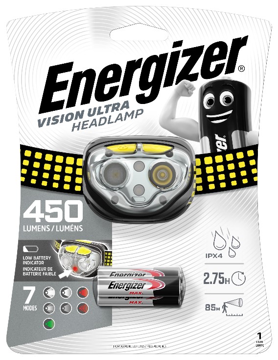 Energizer höfuðljós Pro+ LED 3 AAA VISION ULTRA 450 Lumen 7638900424478