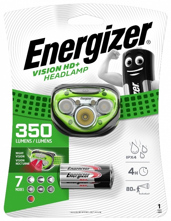 Energizer Höfuðljós Pro+ LED 3AA VISION HD+ GREEN 7638900316384
