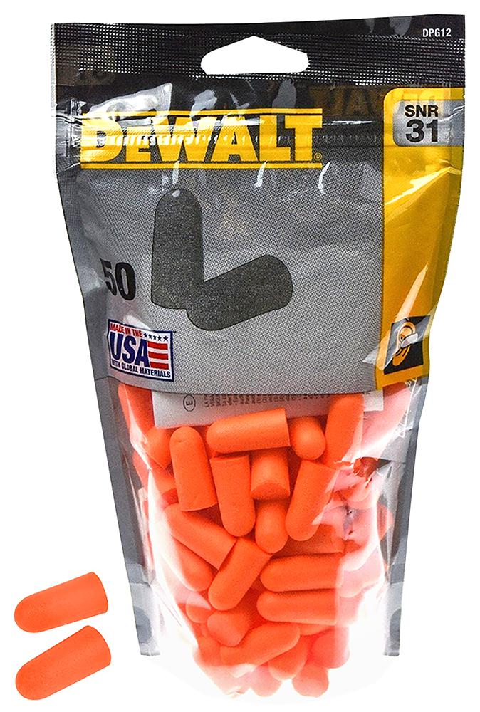 DeWALT Eyrnatappar DPG12 Foam SNR 31 50 stk