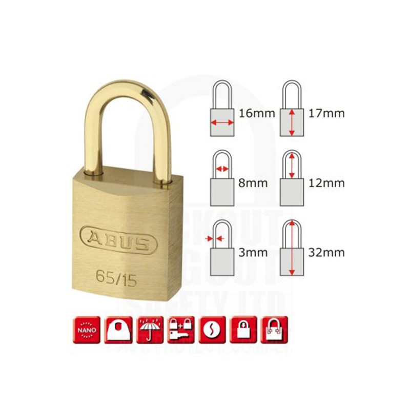ABUS Hengilás 15mm brass 65/15 SB - Image 2