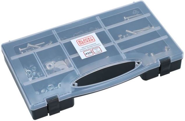 BLACK & DECKER Boltar og rær sett 450 stk