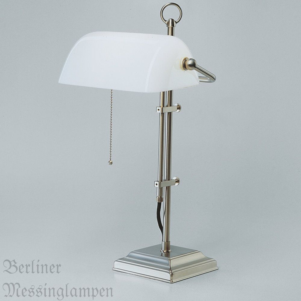 BERLINER Bankerleuchte Borðlampi m. hvítum skermi