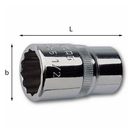 USAG Toppur 1/2" 14mm Tólfkant Stjörnu