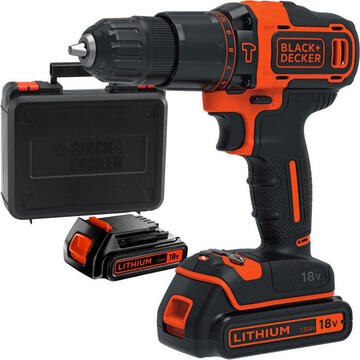 BLACK+DECKER Borvél hleðslu 18V BDCHD18KB-QW
