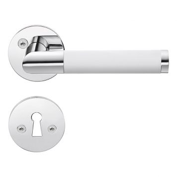 BESLAGSBODEN Hurðarh Króm/Hvítt B868XKN f.ASSA