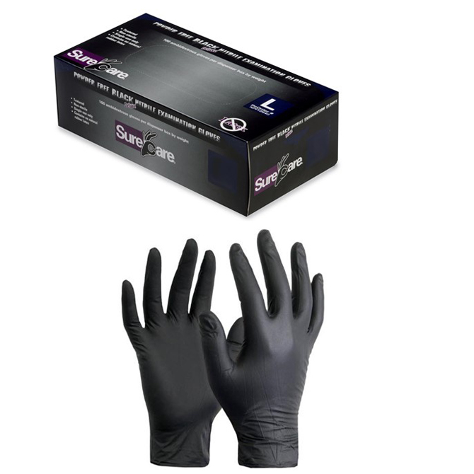 OXXA Hanskar X-Grippaz Pro 44-56 50 stk Svartir Gr. 9 LARGE