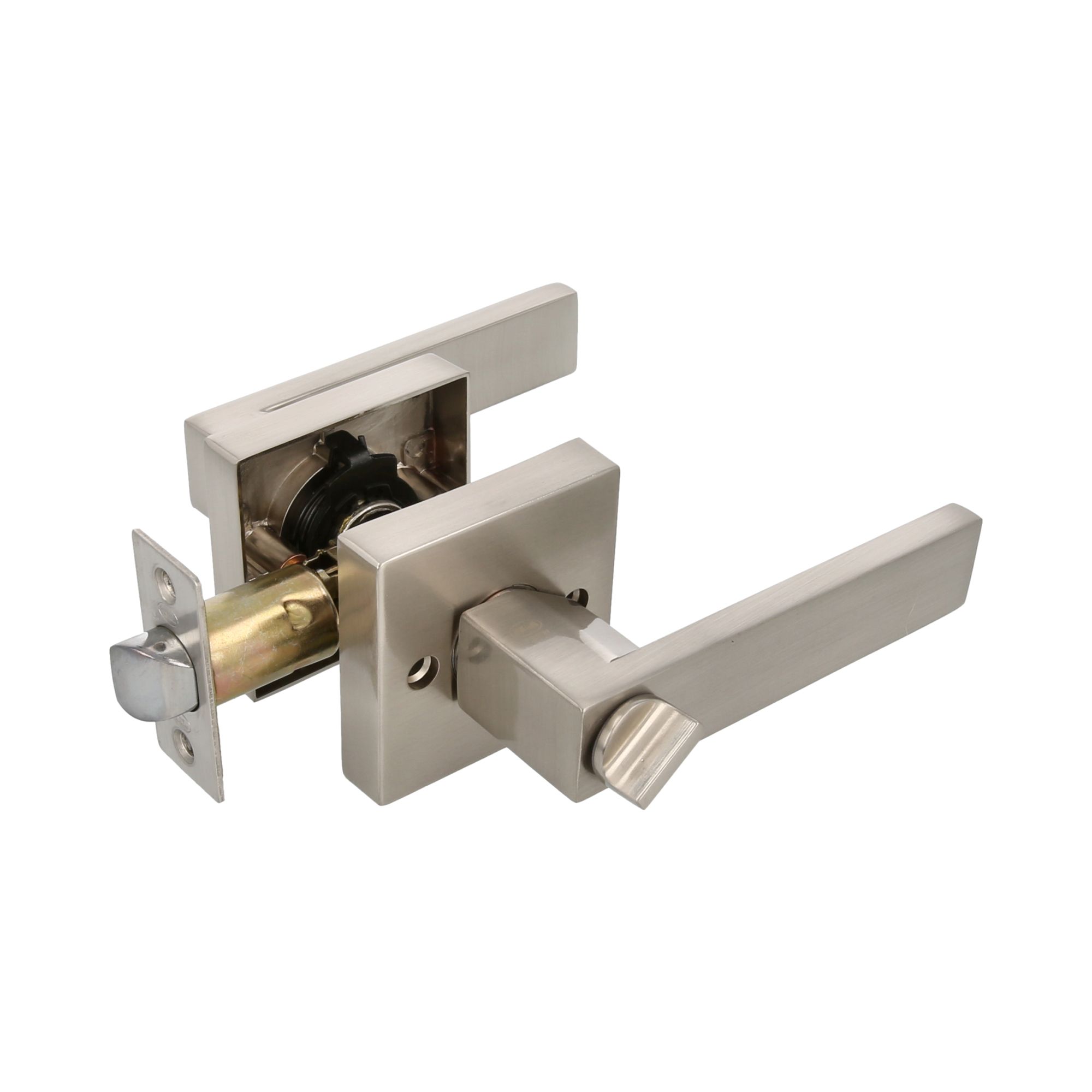 AMIG Hurðarhandfang kúluhúnaúrtak 737 Mattnikkel takkalæst