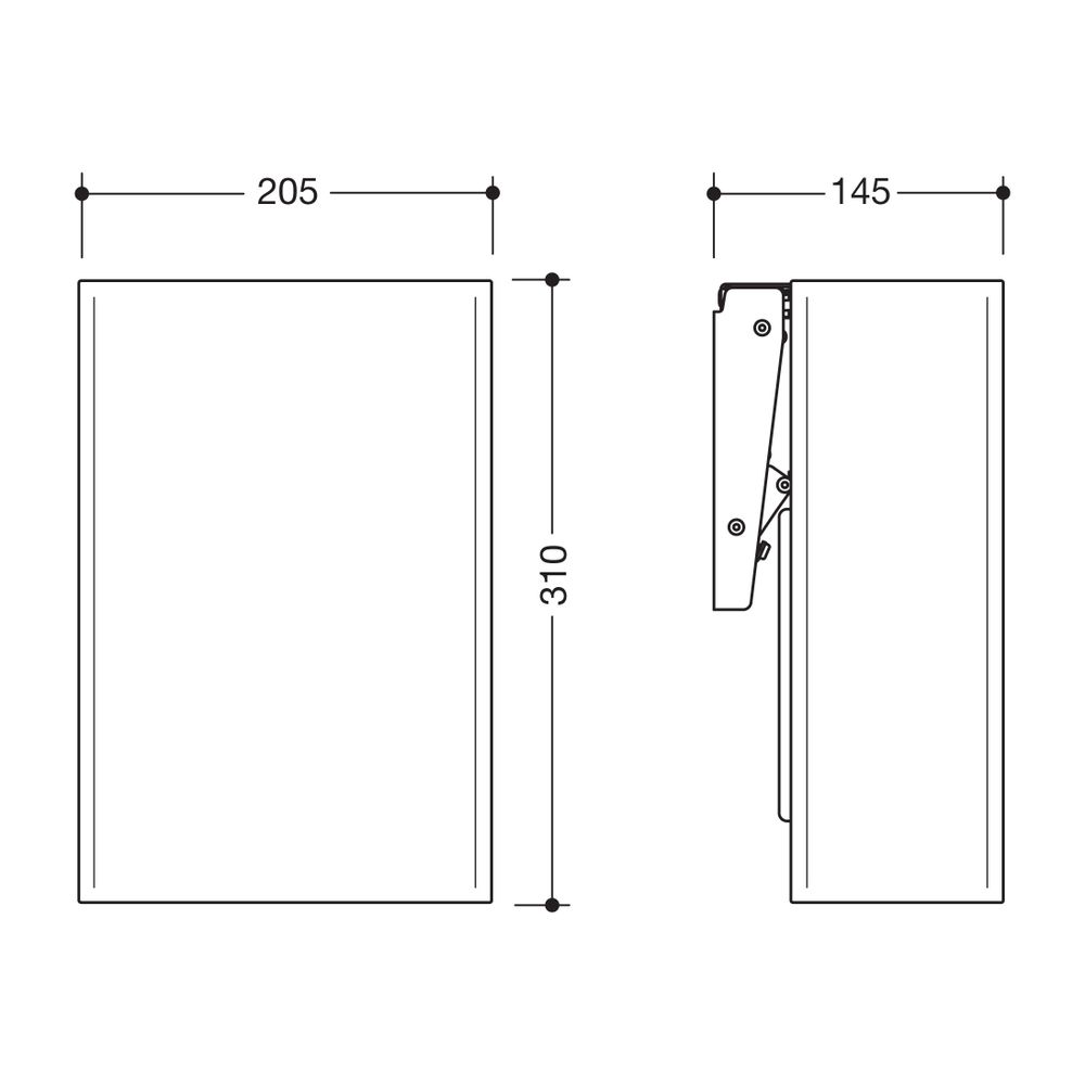 HEWI Ruslatunna með loki 900.05.00060DX - Image 2