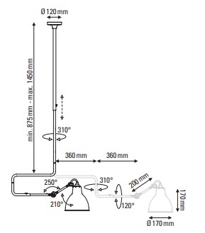 DCW Lampe Gras N°312 Loftljós - Image 2