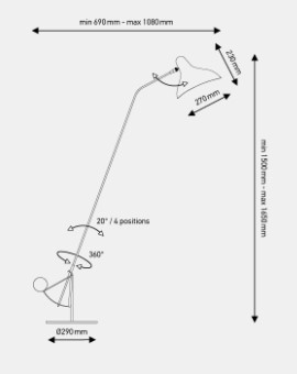 DCW Mantis Gólflampi - Image 2
