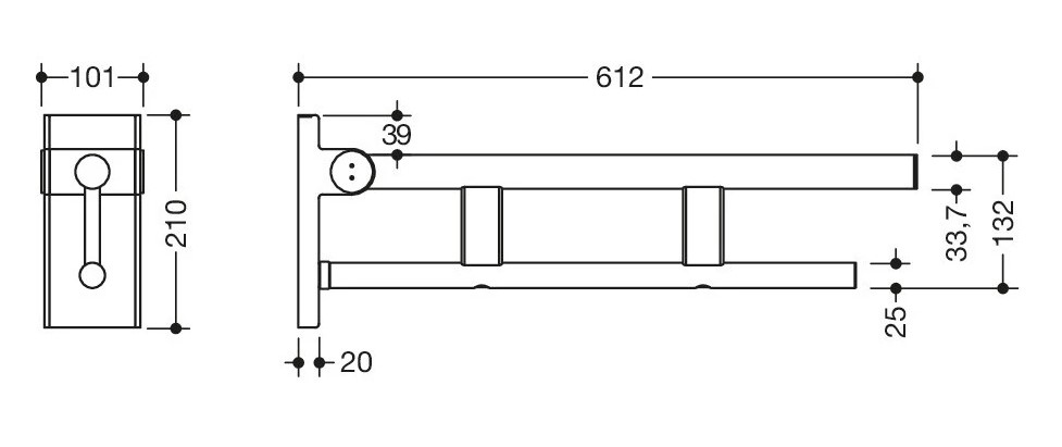 HEWI Duo Stuðningsslá Lyfti - Image 2