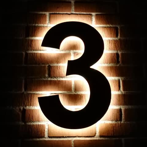 FINA Húsnúmer LED Svart Nr 8 - Image 4