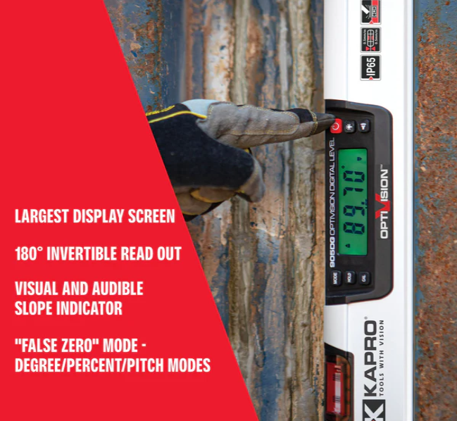 KAPRO 905D Hallamál Stafrænt m.tösku - 120cm - Image 3